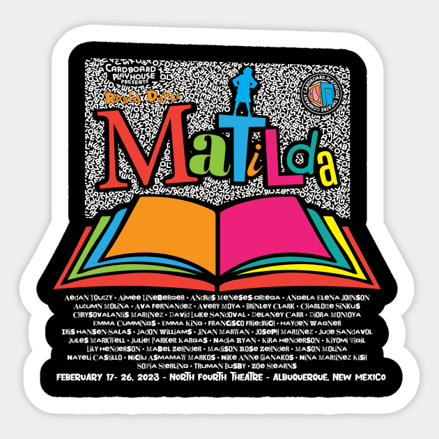 Matilda Jr. Cardboard Playhouse Theatre Company Sticker by cardboardplayhouse